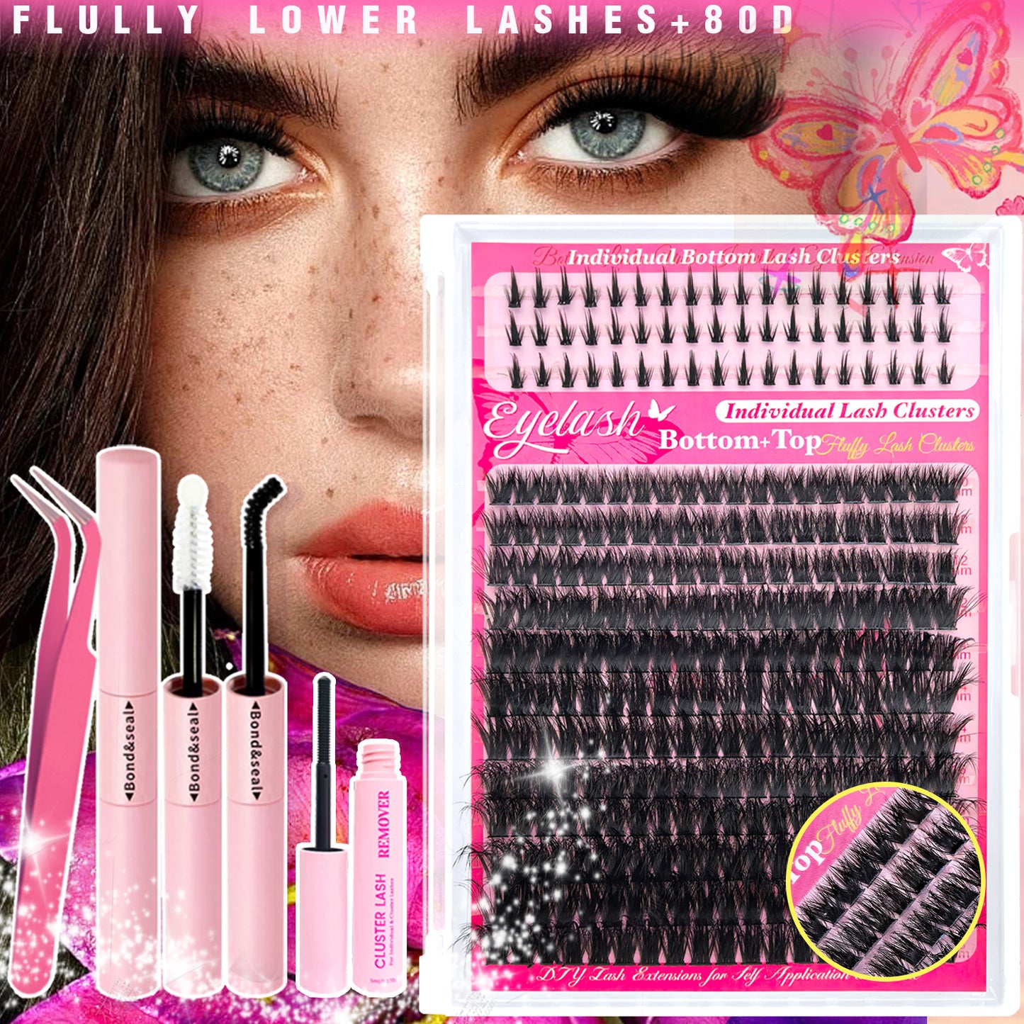 Faux cils volume duveteux pour cils inférieurs
