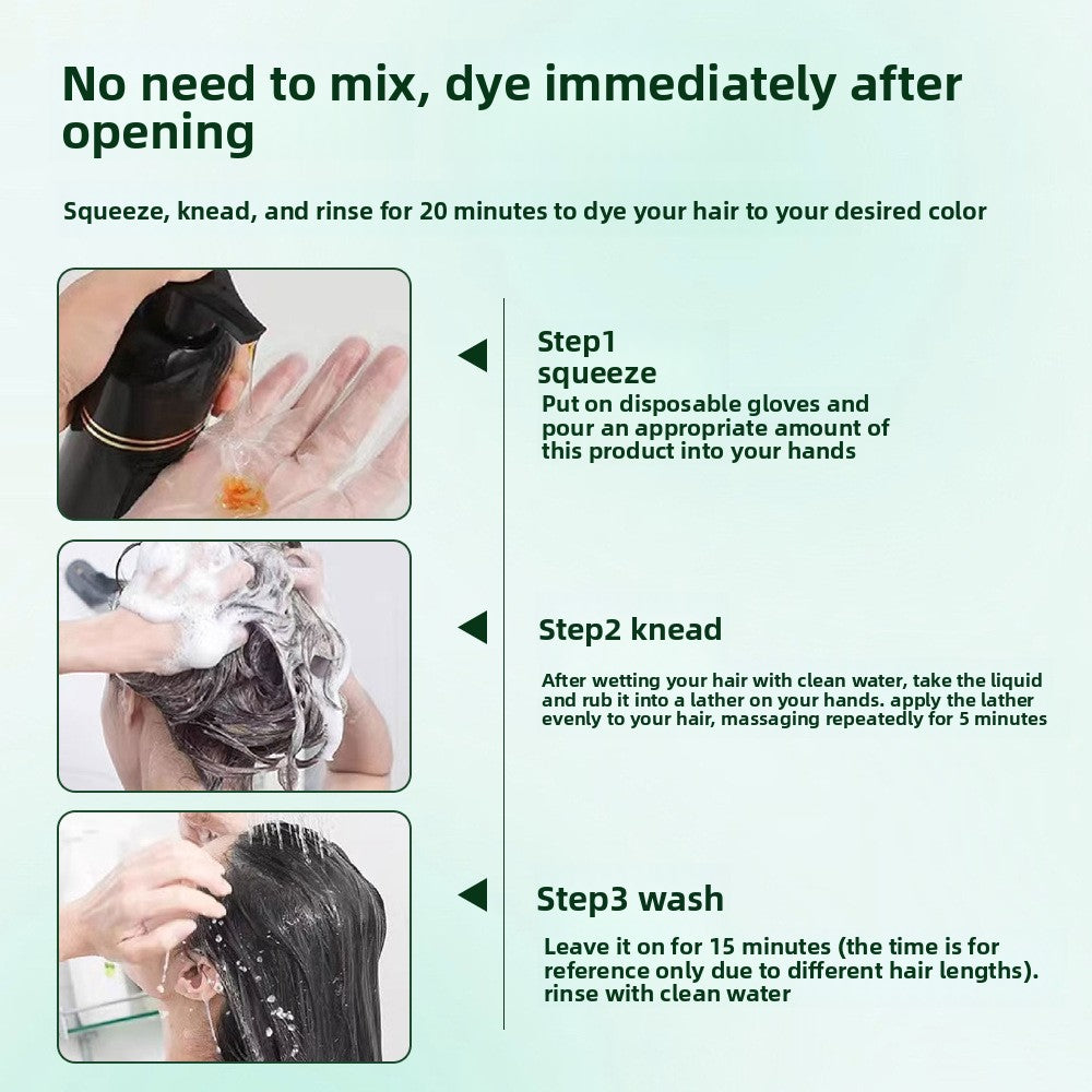 Crème de teinture capillaire à base de plantes pour couvrir les cheveux gris