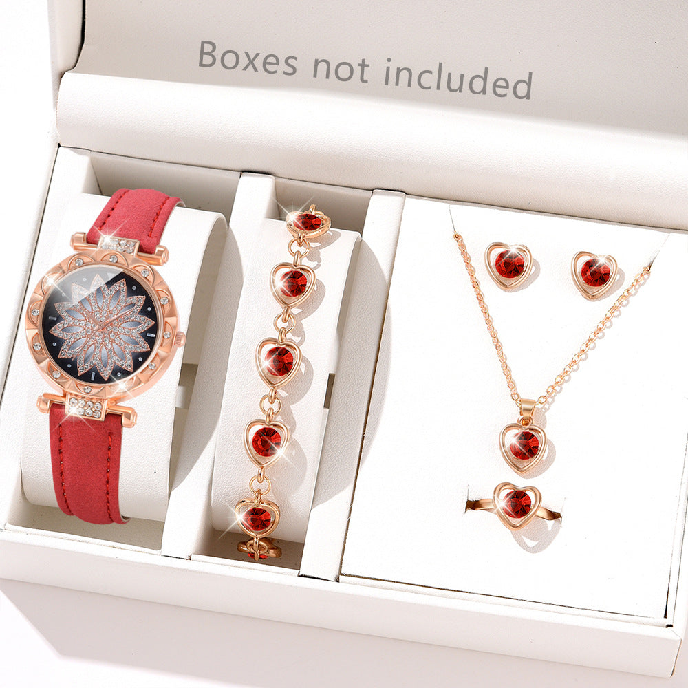 Montre pour femmes à la mode Ensemble Montre-bracelet décontractée à quartz