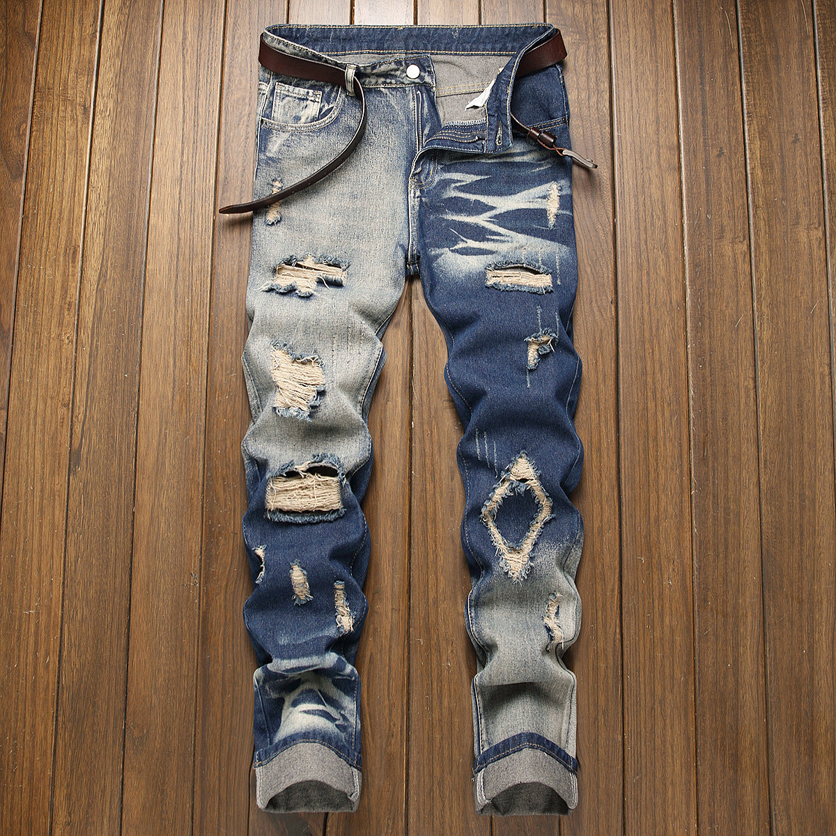 Pantalon en denim droit pour hommes