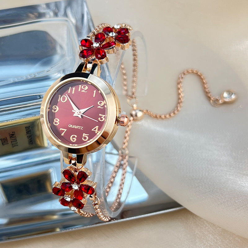Montre Bracelet Extensible Fleur de Diamant