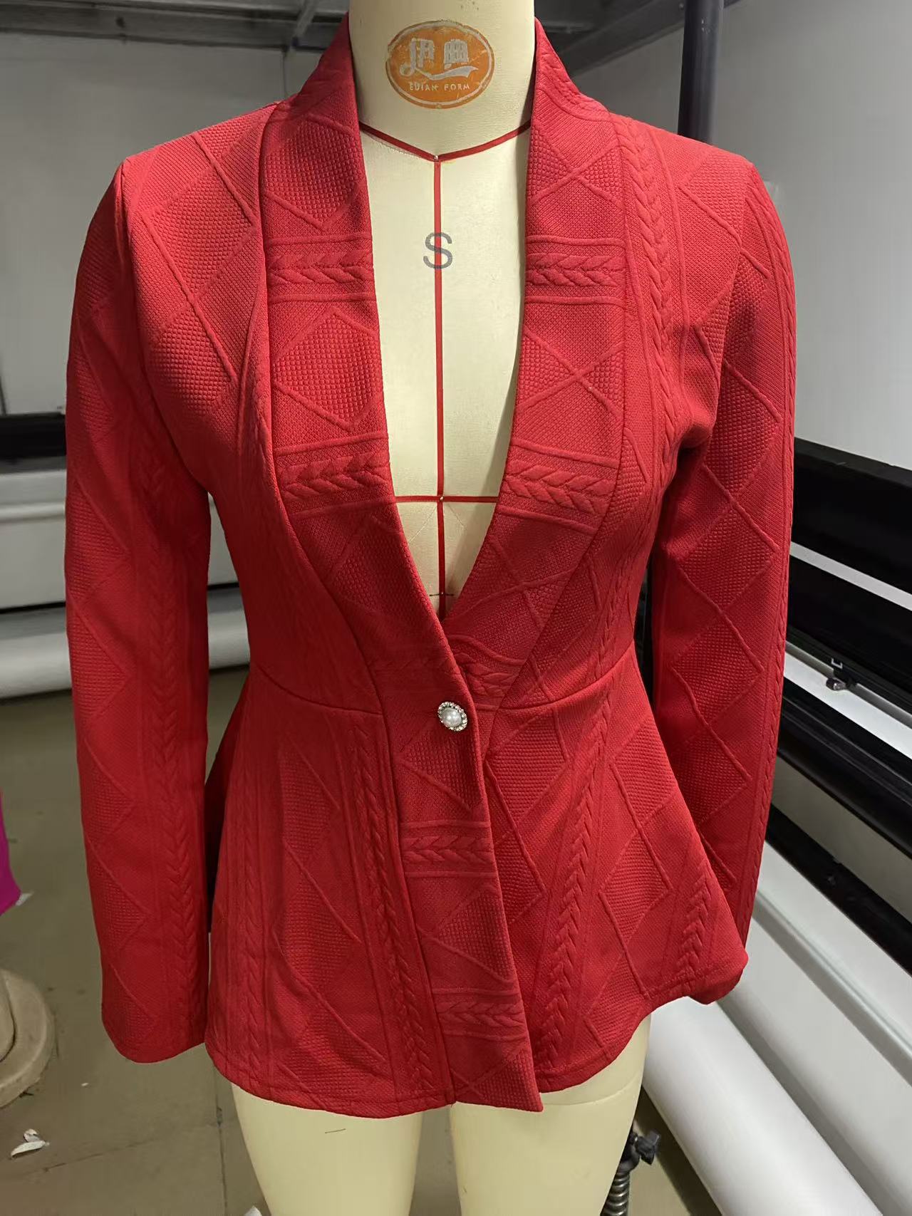 Manteau jacquard pour femmes