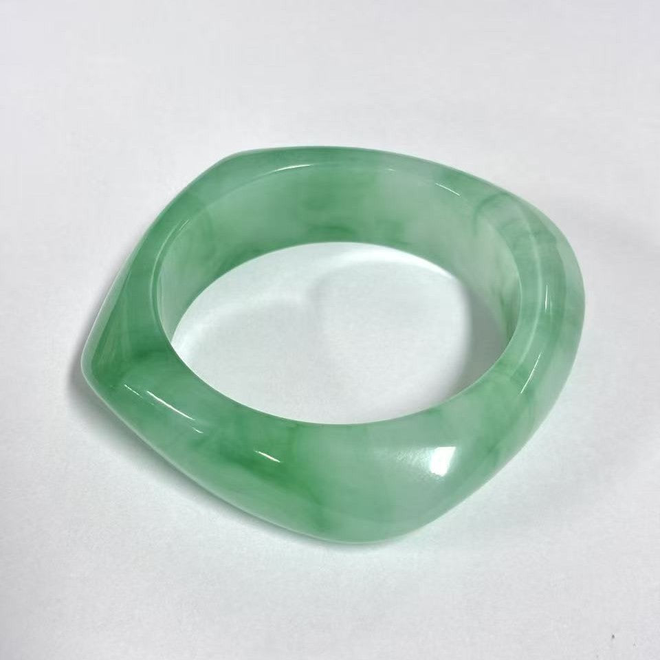 Bracelet géométrique irrégulier en résine pour femme