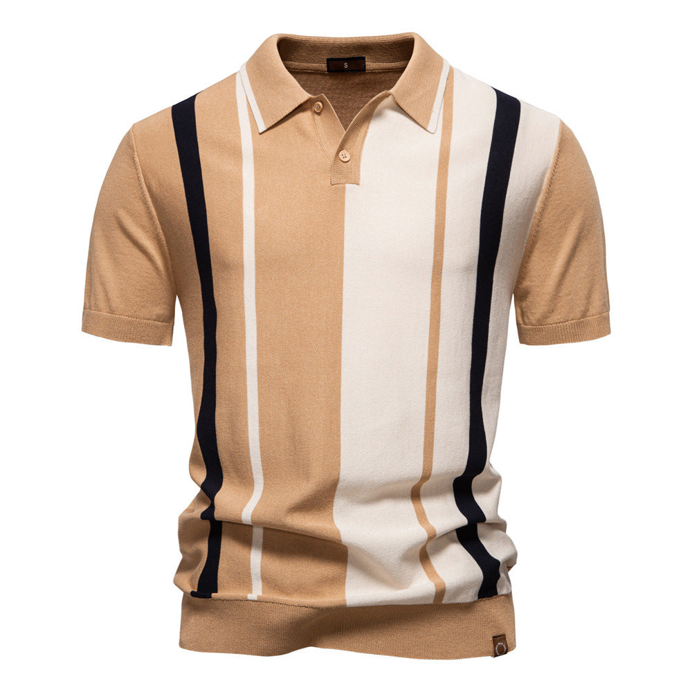 Polo à manches courtes en maille pour homme