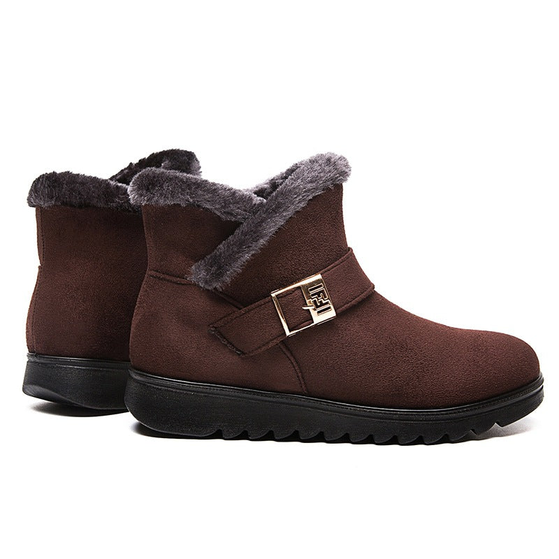 Chaussures :Bottes d'hiver pour femmes avec doublure en polaire