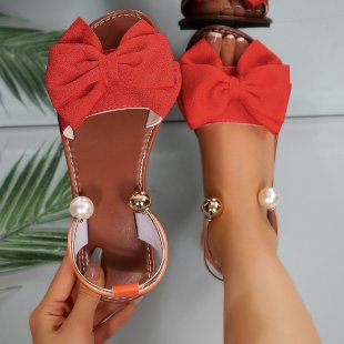 Chaussures :Sandales plates pour femmes avec motif floral