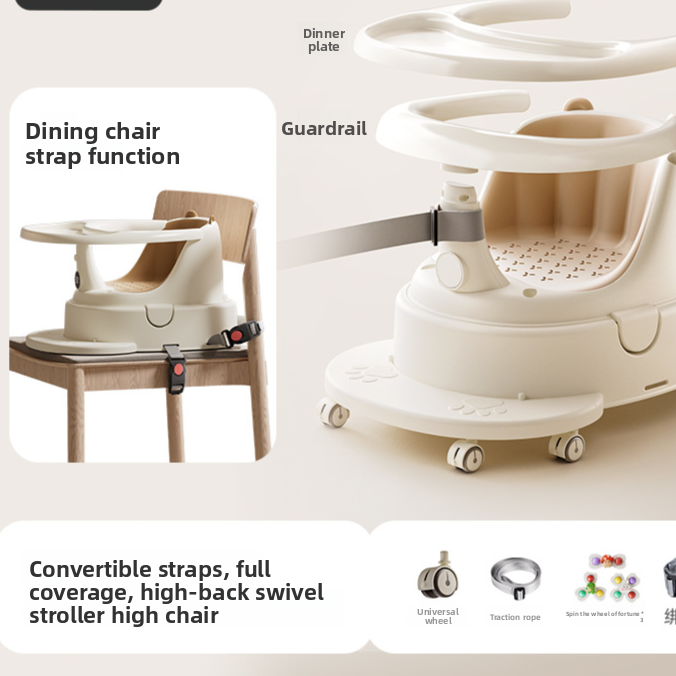 Chaise d'apprentissage pour le bain des nourrissons avec base antidérapante
