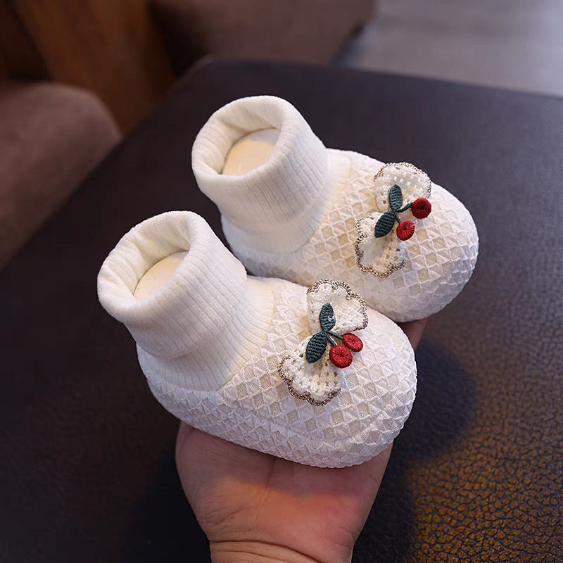 Chaussures pour bébé à semelle souple et doublure polaire