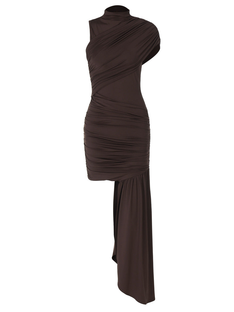 Robe sans manches irrégulière