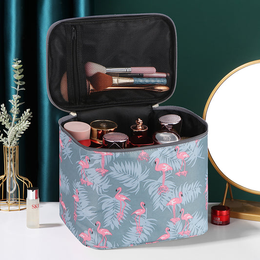 Nouvellement amélioré sac cosmétique extra-large portable 2021 nouveau produit de soins de la peau sac de cosmétiques voyage sac en tissu imperméable renforcé pour femmes