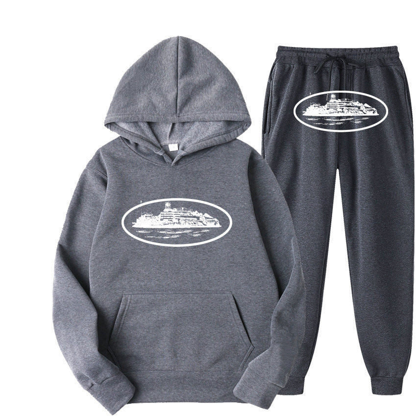 Ensemble sweat à capuche ample pour tenue de rue tendance