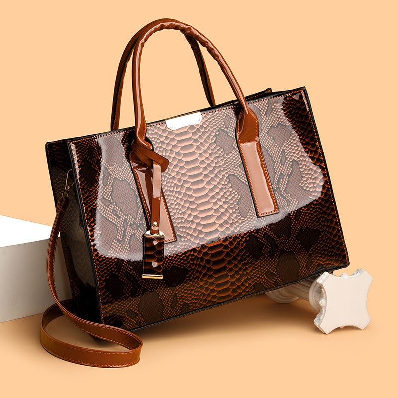 Sac bandoulière en PU à motif serpent