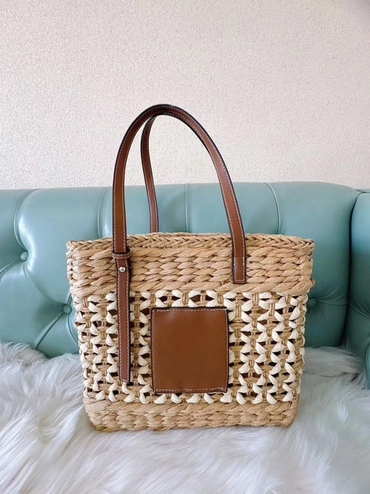 Sac bandoulière en paille tressée pour femme