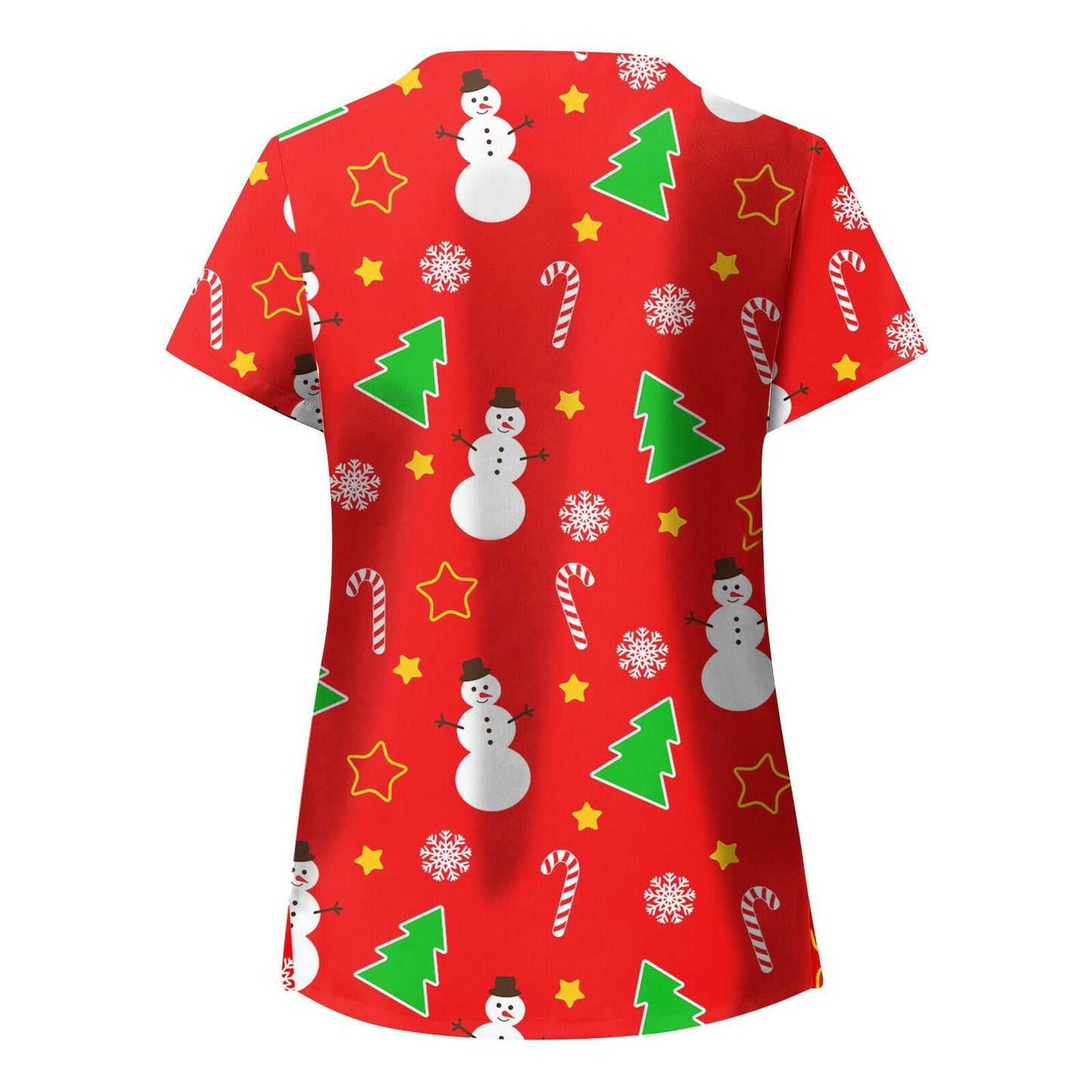 T-shirt imprimé à manches courtes et col en V