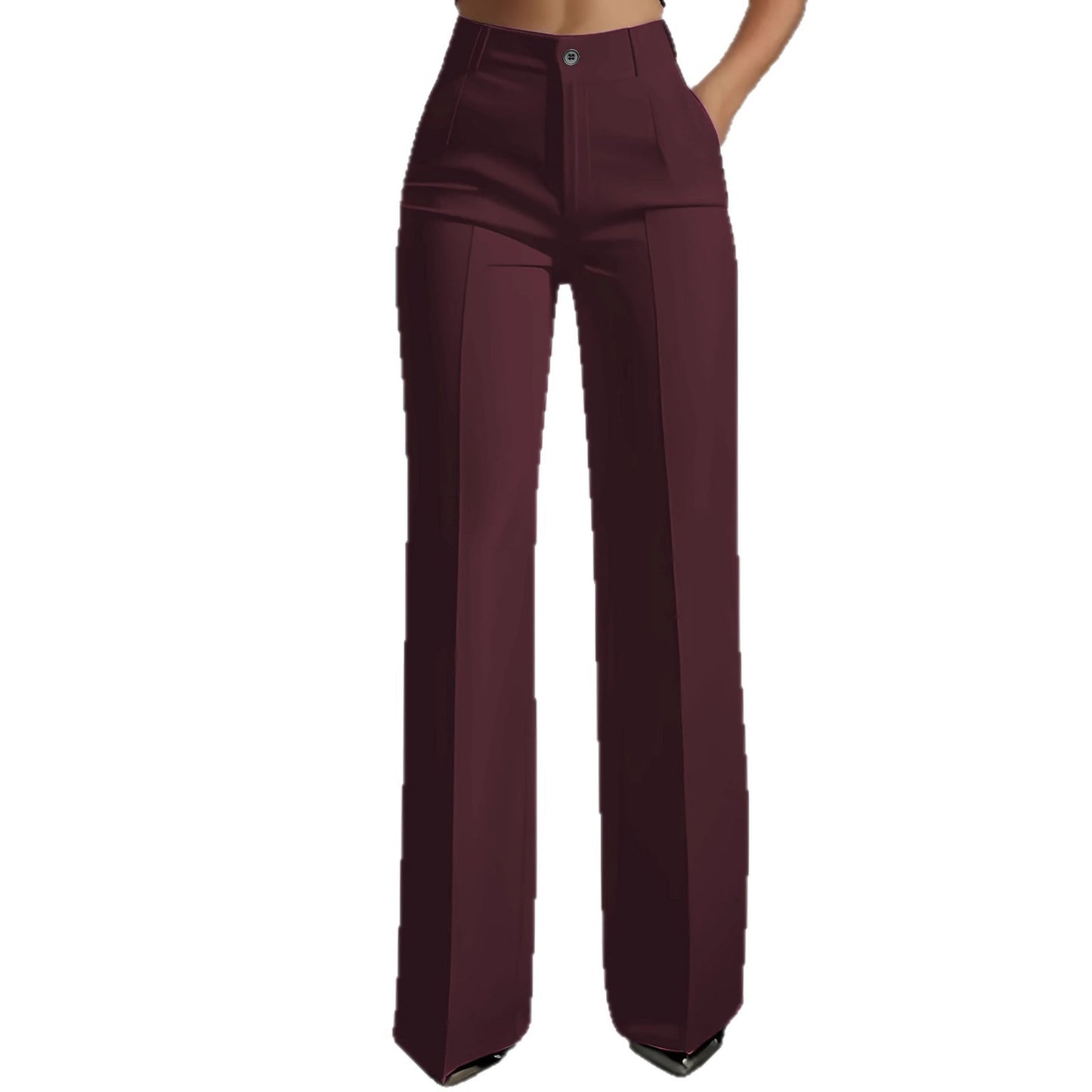 Pantalon droit taille haute