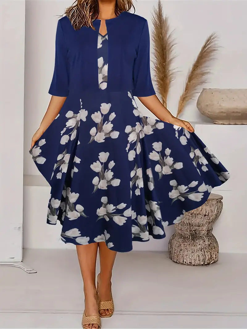 Ensemble de robe deux-pièces pour femmes à imprimé floral