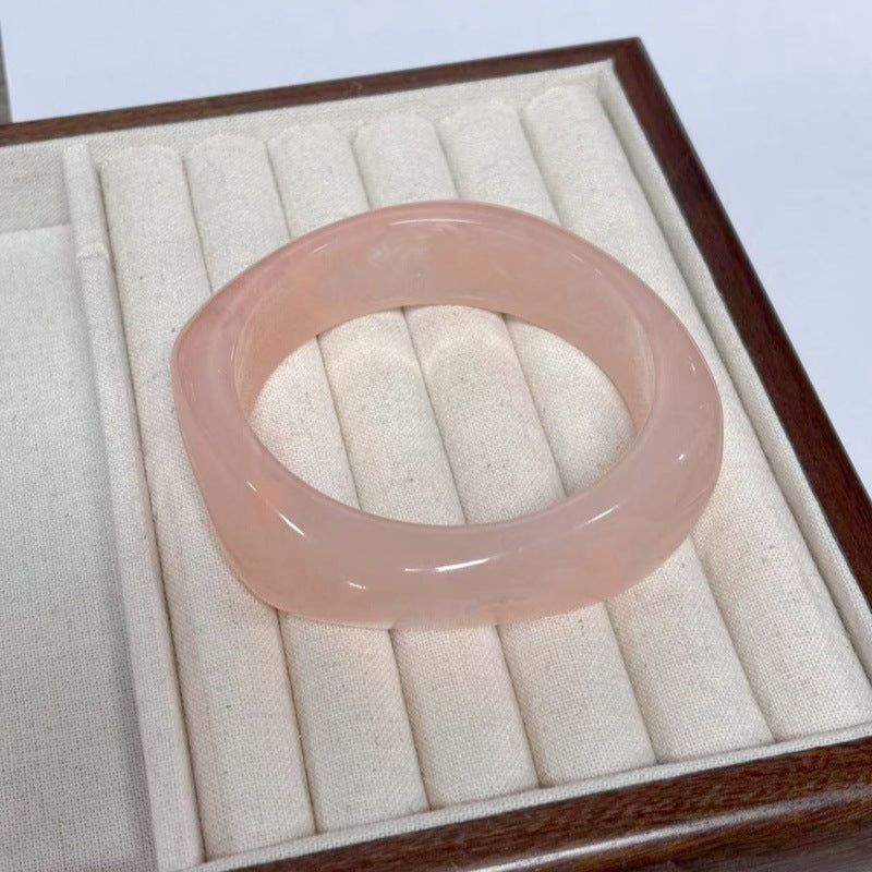 Bracelet géométrique irrégulier en résine pour femme