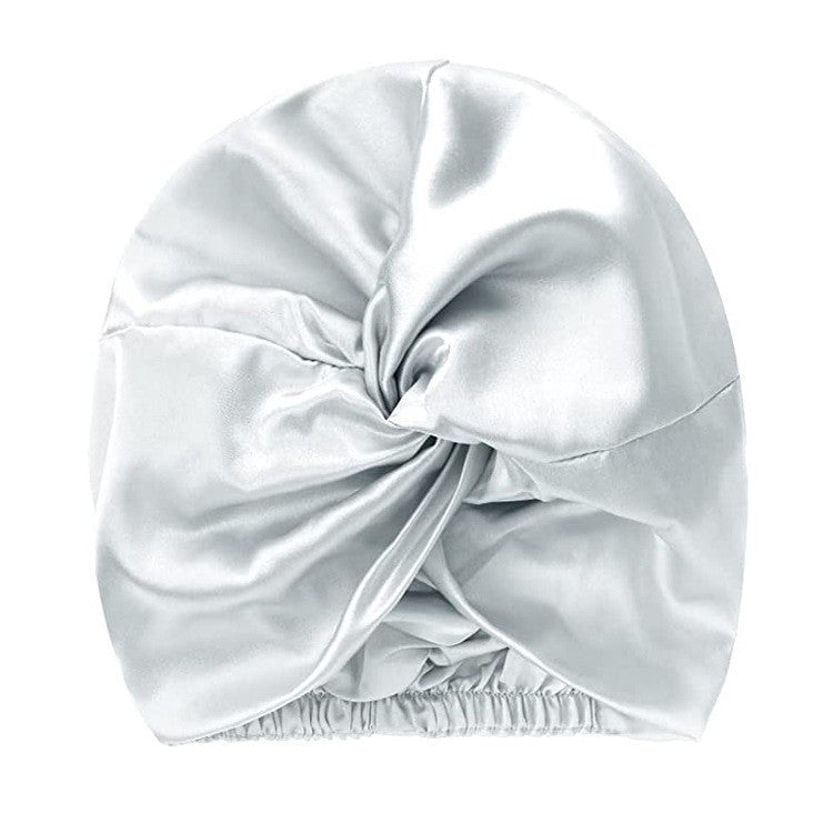 Bonnet de nuit en soie torsadée avec design plissé 3D