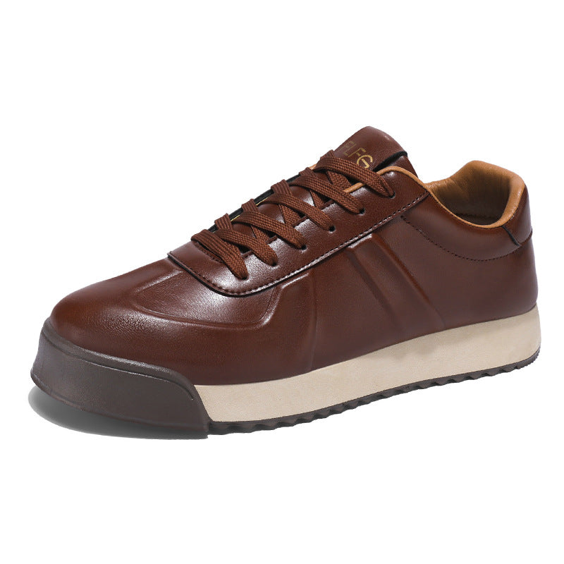 Chaussures de ville pour hommes à bout arrondi et tige basse