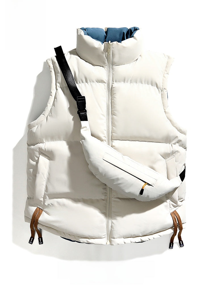 Gilet réversible pour homme à col montant