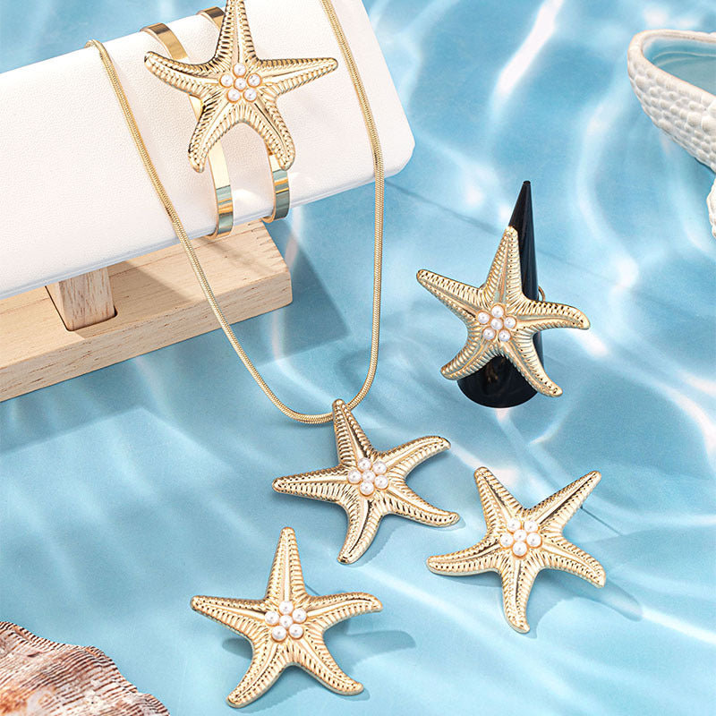Bijoux en perles artificielles étoile de mer