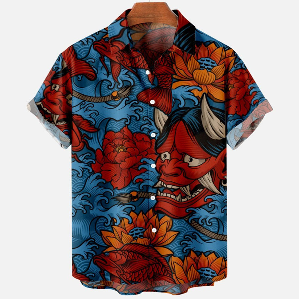 Chemise vintage pour homme à manches courtes