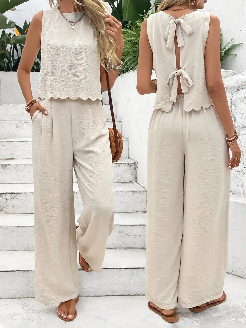 Pantalon à découpe style vacances