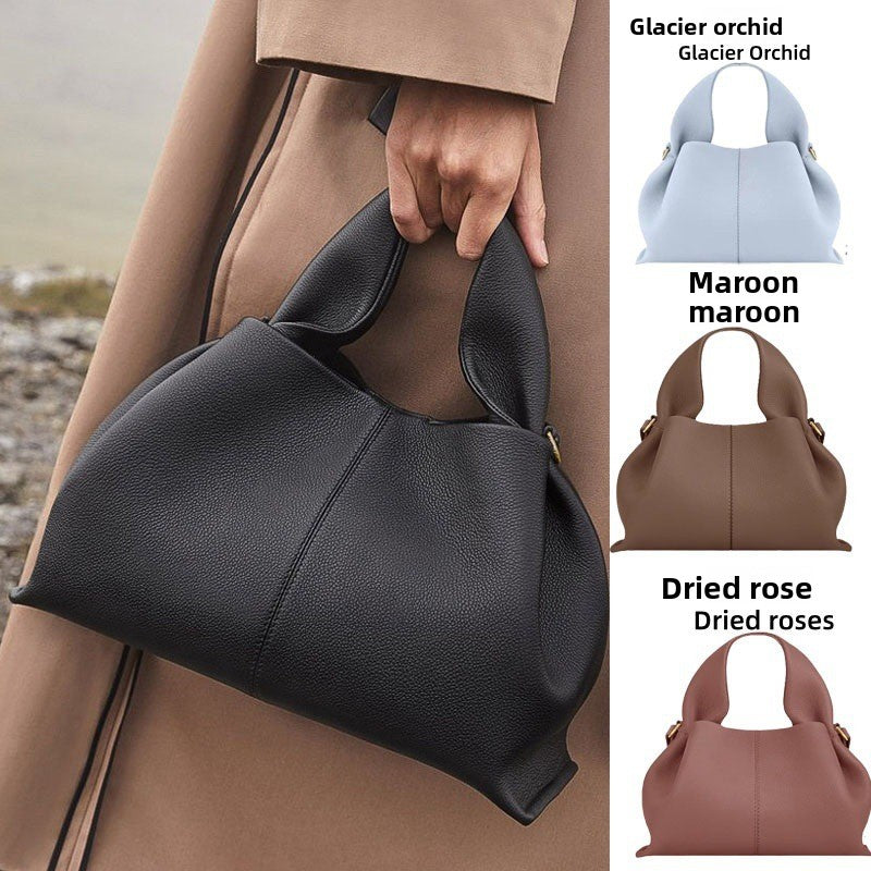 Sac bandoulière en cuir véritable à motif raviolis