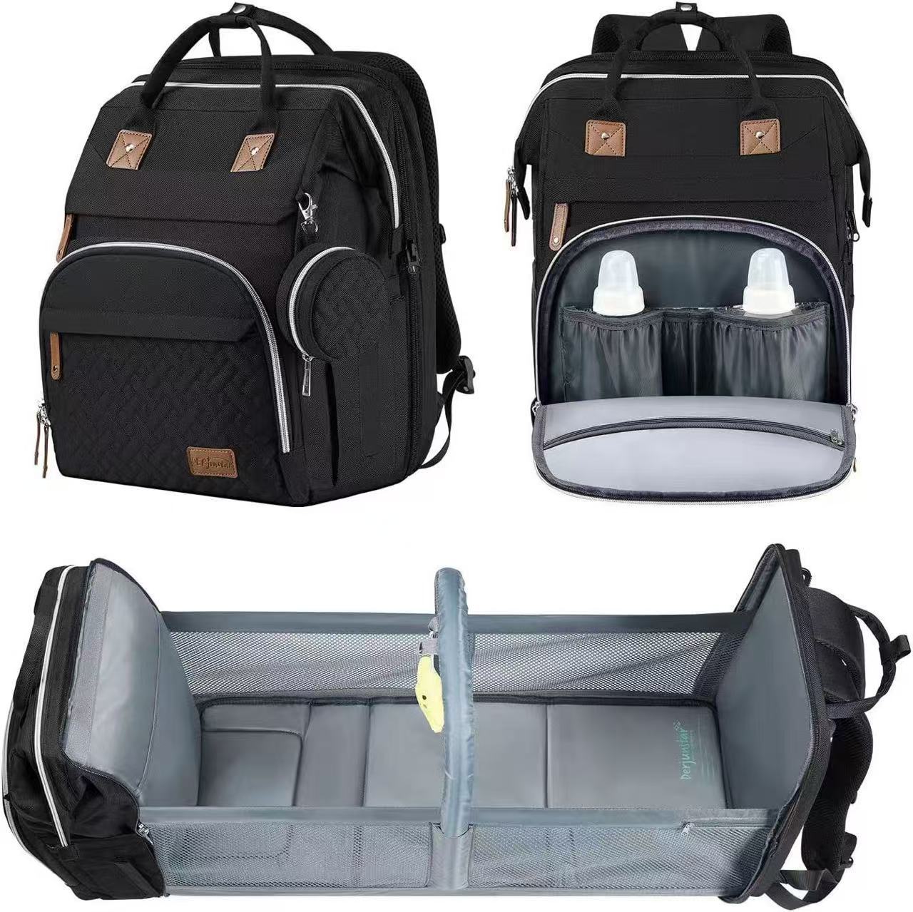 Sac à dos pliable pour lit bébé avec grande capacité