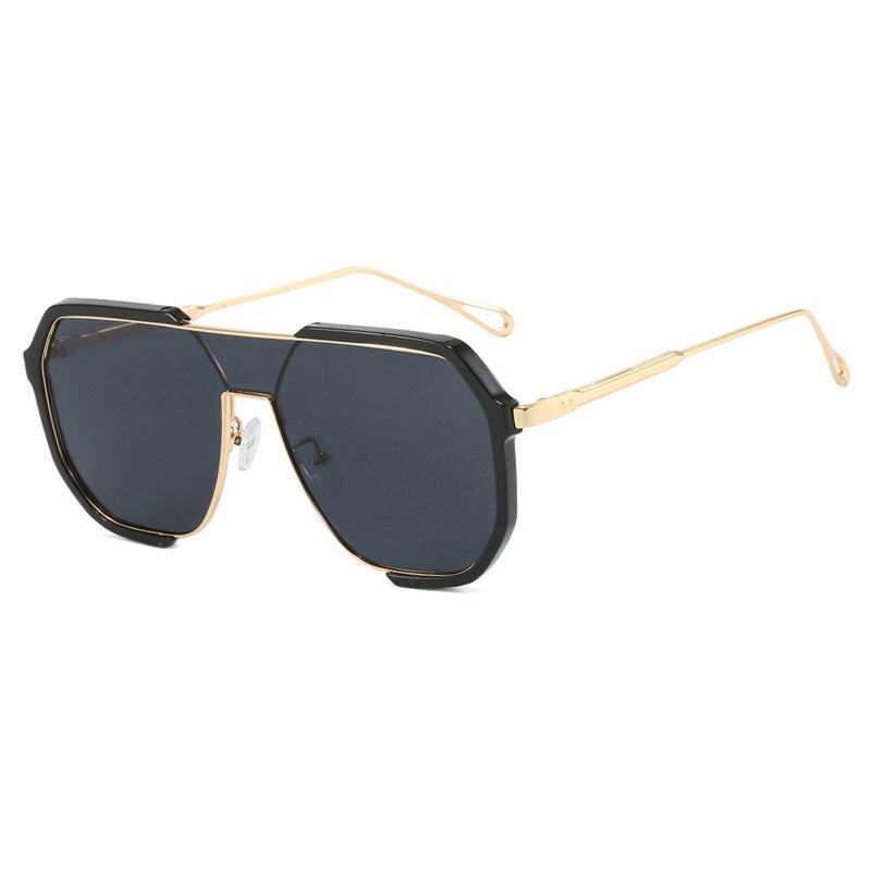Lunettes de soleil carrées à monture métallique Fashion Protection UV400