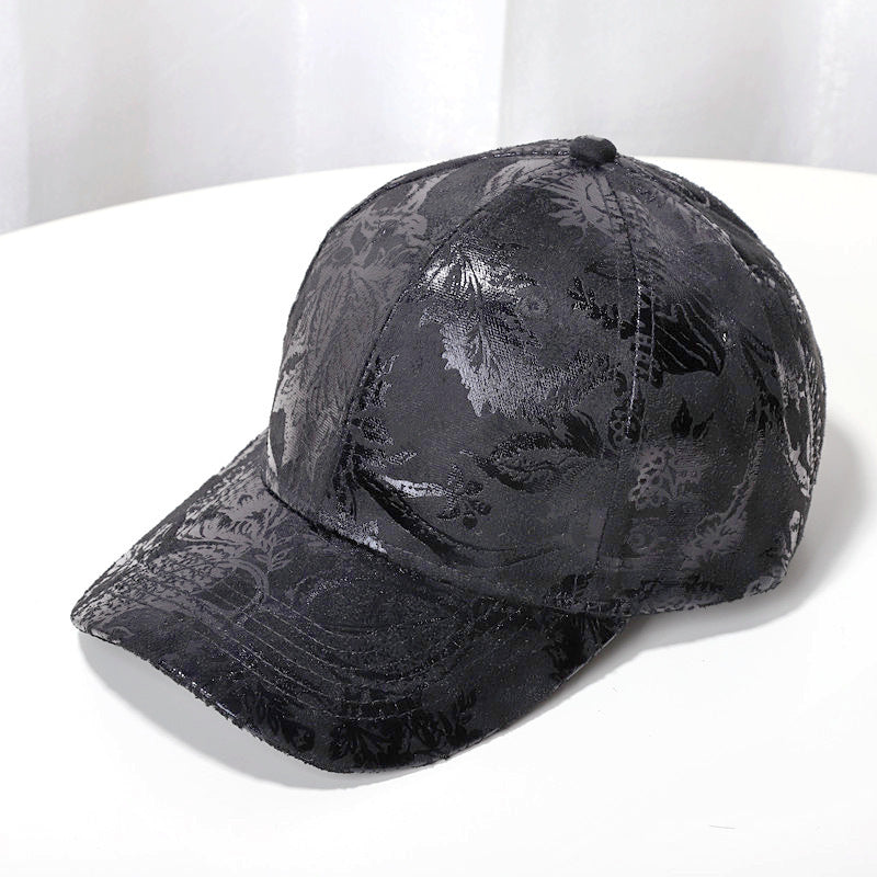 Retro Baseball Cap with Leopard Print