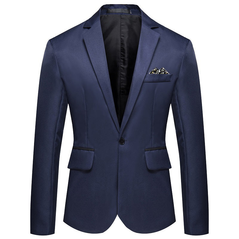 Veste de costume décontractée pour hommes à simple boutonnage