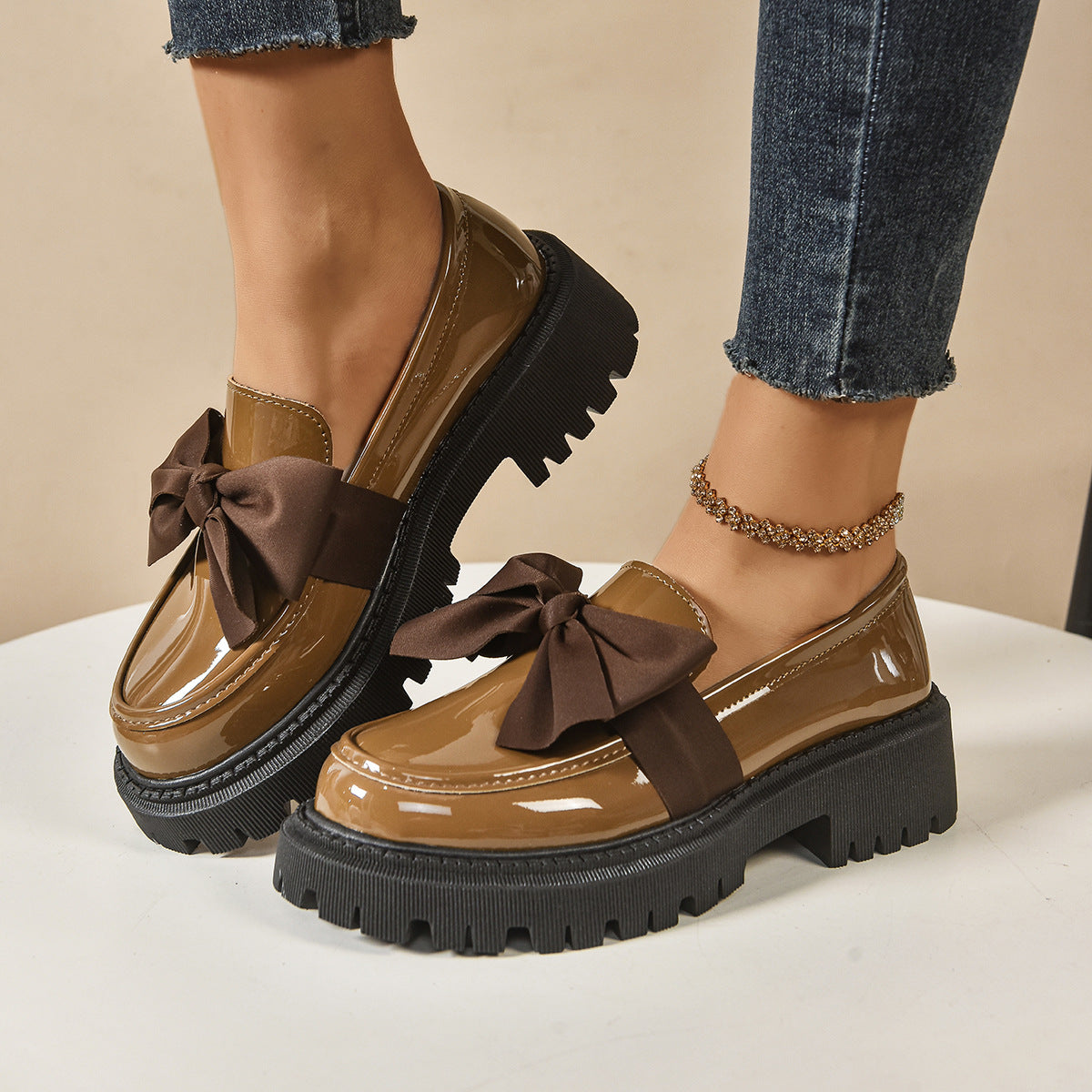 Mocassins à nœud papillon pour femmes
