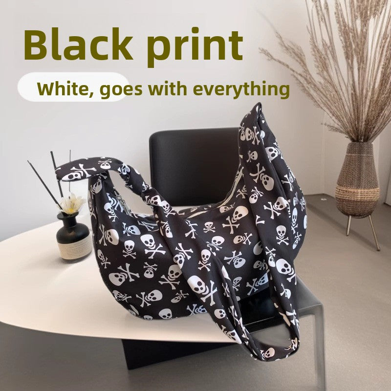 Sac cabas bandoulière en nylon imprimé