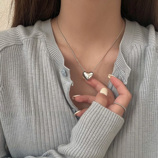 Collier cœur en argent sterling S925