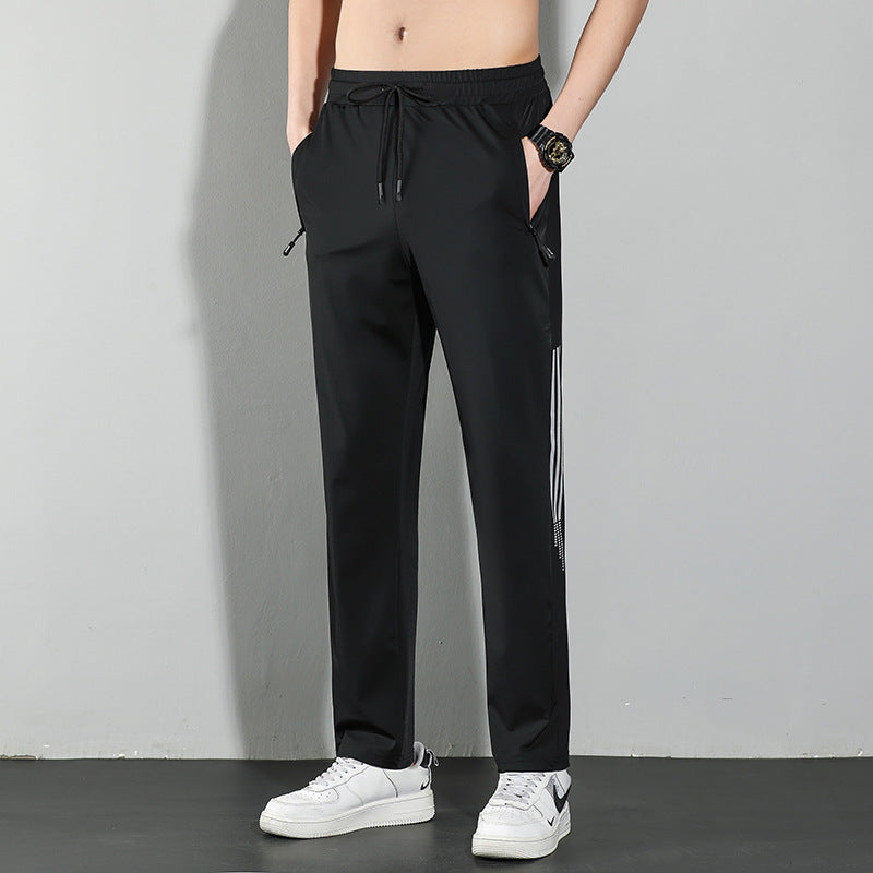 Pantalon de sport d'été en soie glacée