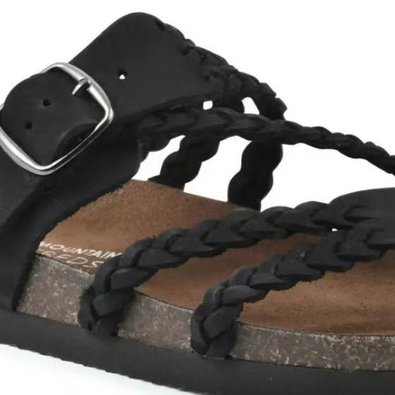 Sandales plates en tricot