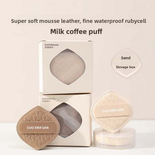 Fond de teint coussin mousse en poudre de café au lait