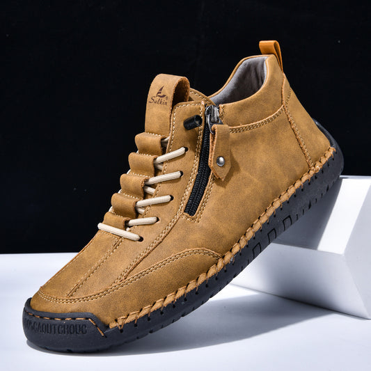 Bottes Martin décontractées à fermeture éclair latérale pour hommes et femmes