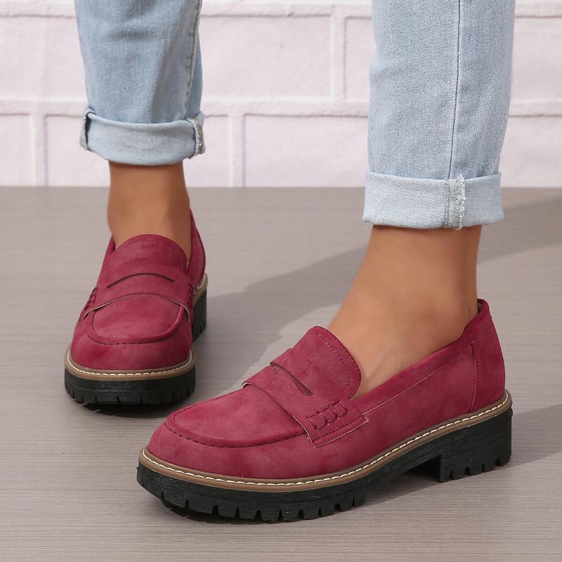 Mocassins rétro épais pour femmes