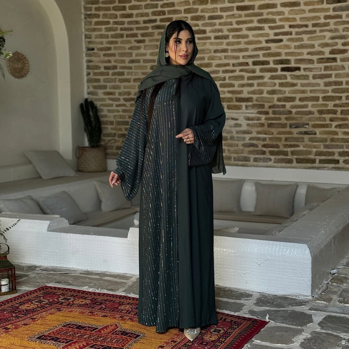 Robe Abaya pour femmes avec strass