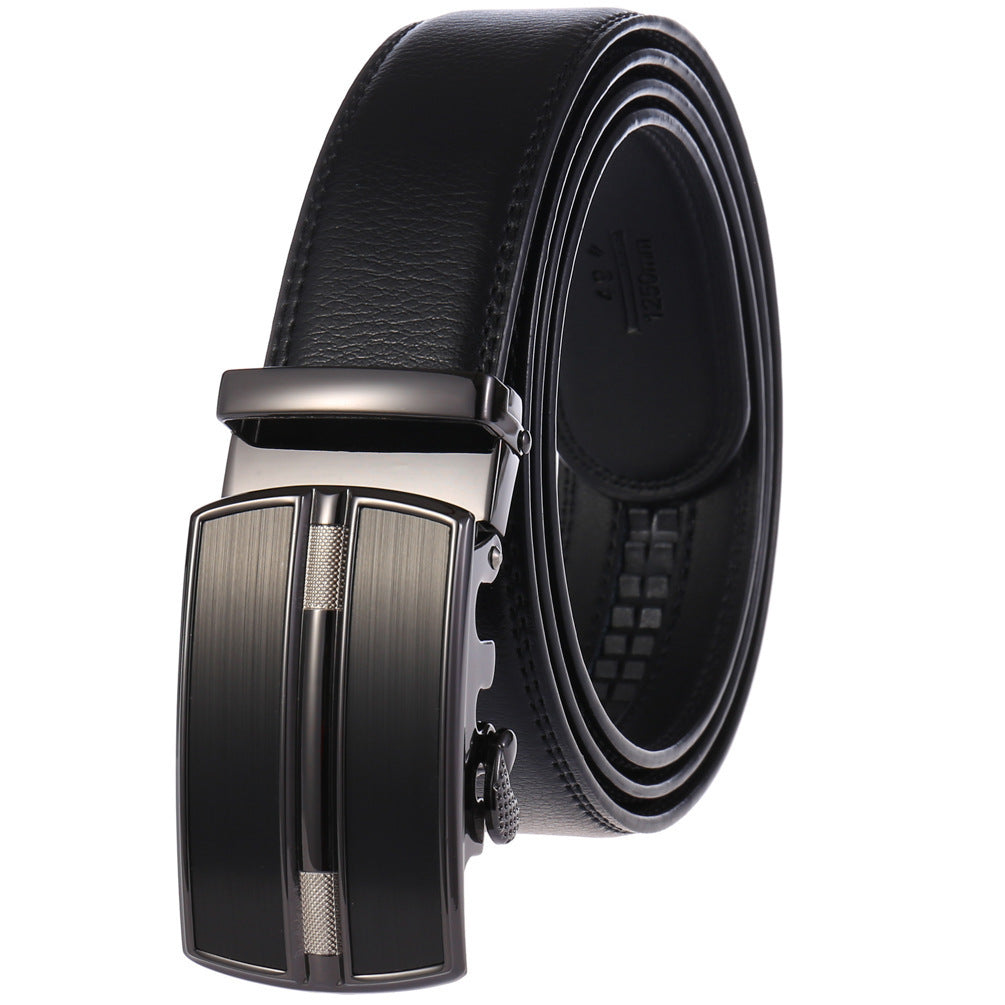 Ceinture homme en cuir de vachette à boucle automatique