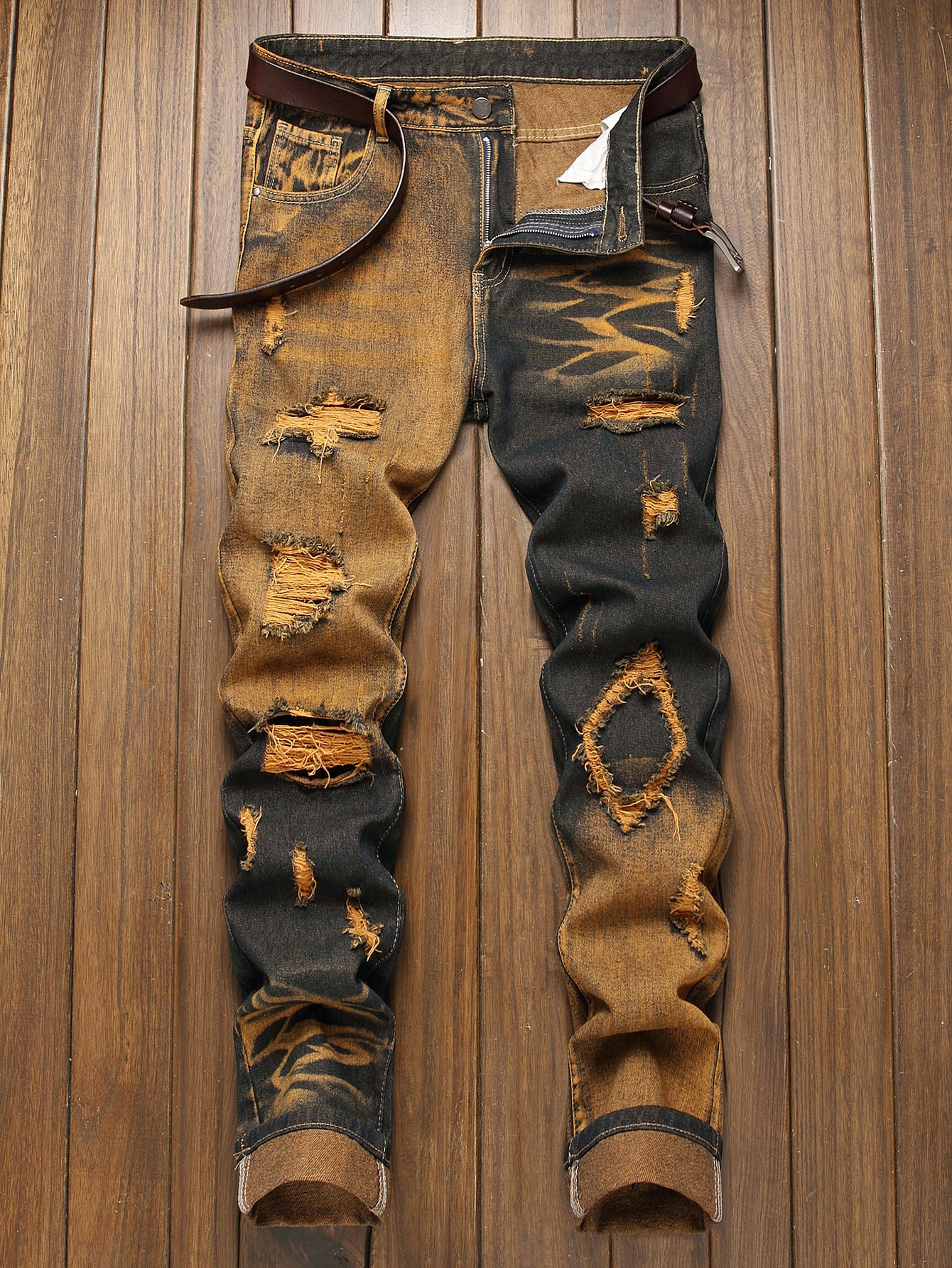 Pantalon en denim droit pour hommes