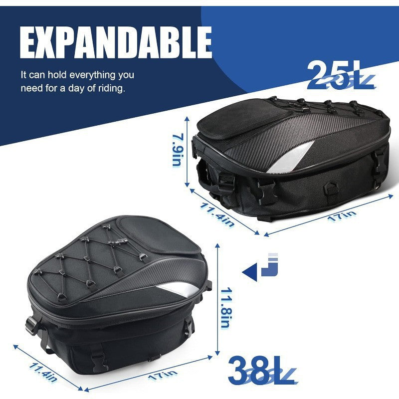Sac à casque pour siège arrière de moto, extensible et étanche, sac à dos de conduite