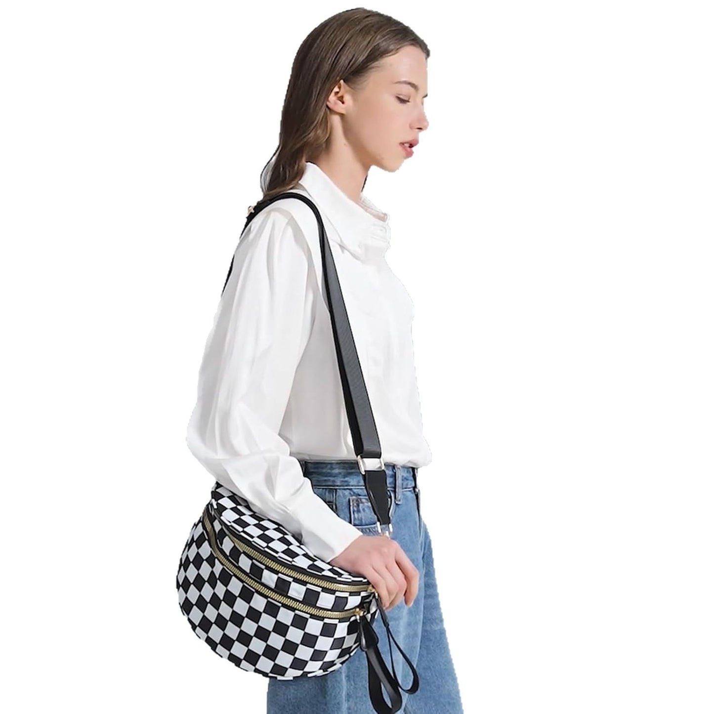 Sac bandoulière pour femme, sac à bandoulière léger en tissu Oxford