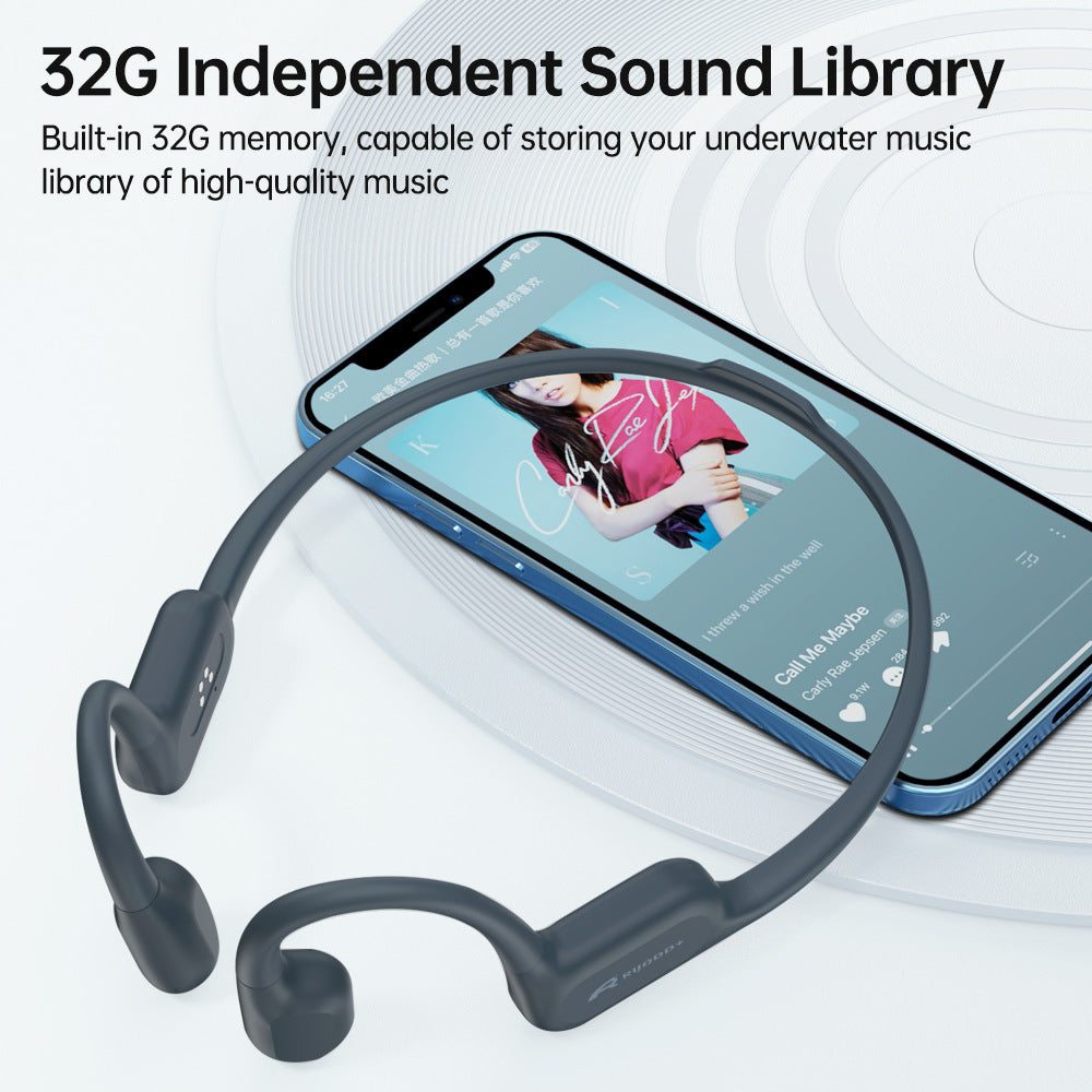 Casque Bluetooth à conduction osseuse pour le sport et la natation