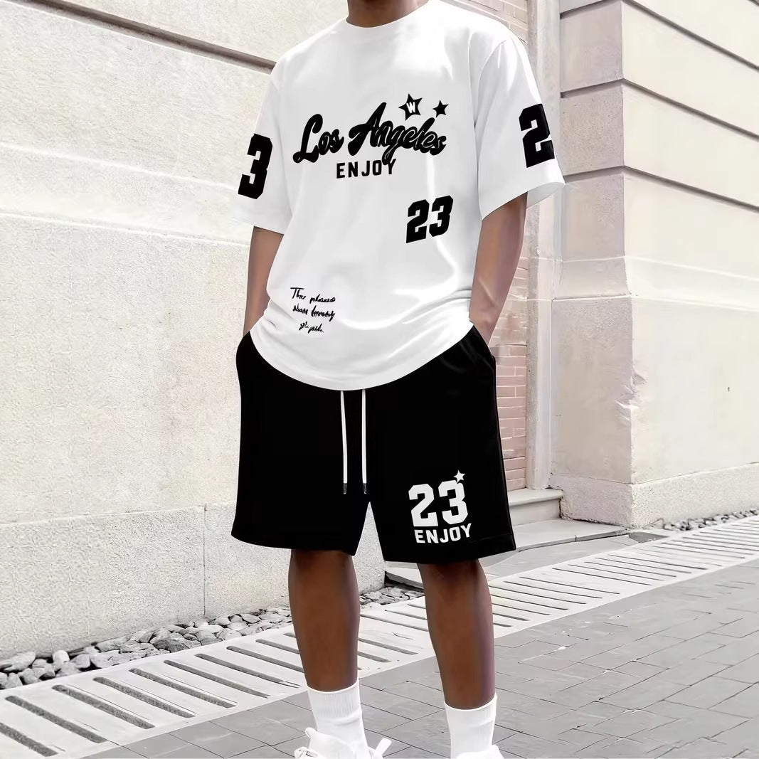 Ensemble short et manches courtes d'été pour homme