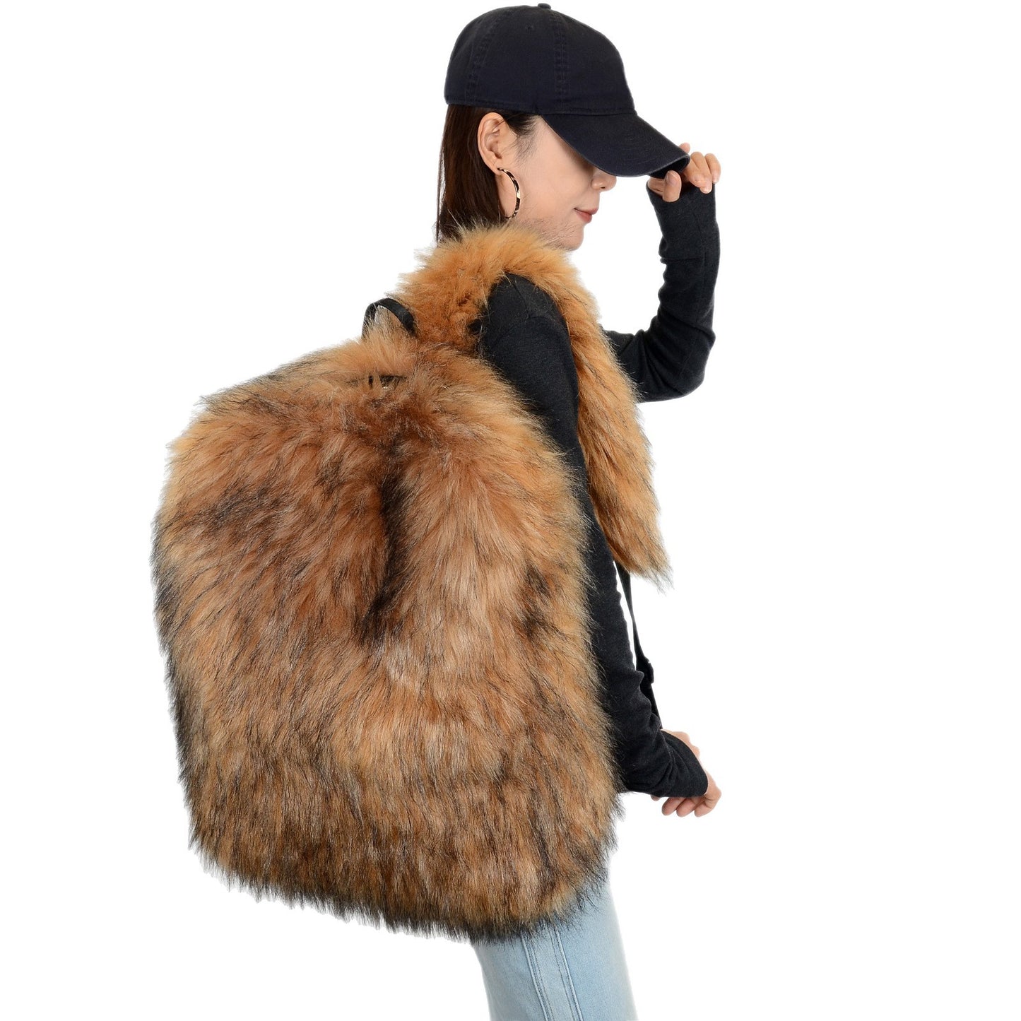 Sac à dos en peluche grande capacité