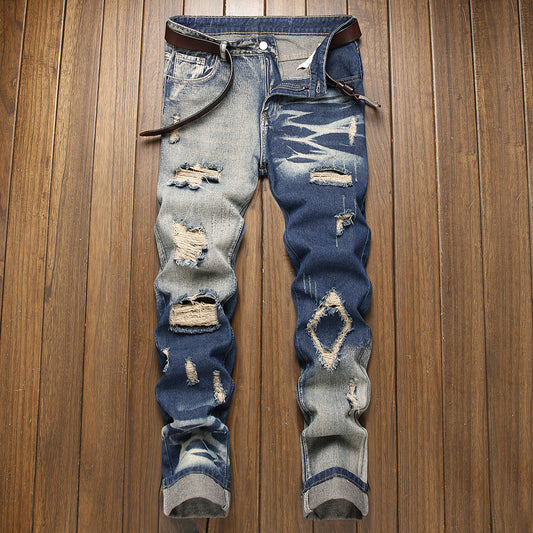 Pantalon en denim droit pour hommes
