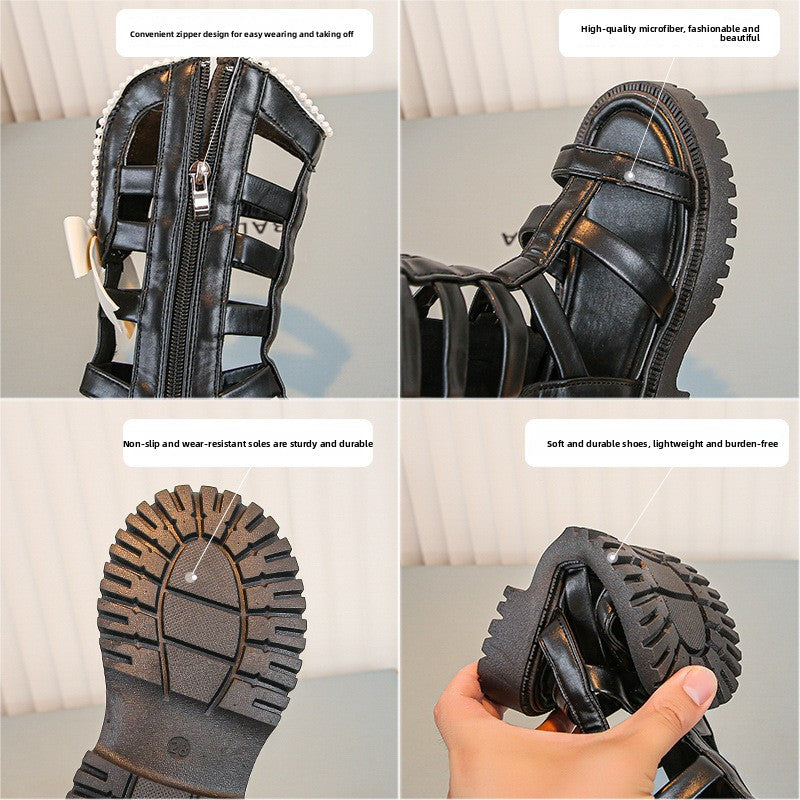 Sandales gladiateur pour filles, mode été